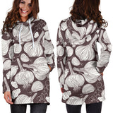 Garlic Bulb Dark Background Women'S Hoodie Dress