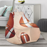 American Football Ball Design Pattern Bean Bag Cover