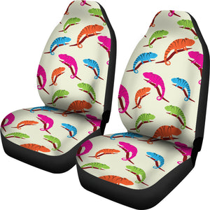 Colorful Chameleon Lizard Pattern  Universal Fit Car Seat Covers