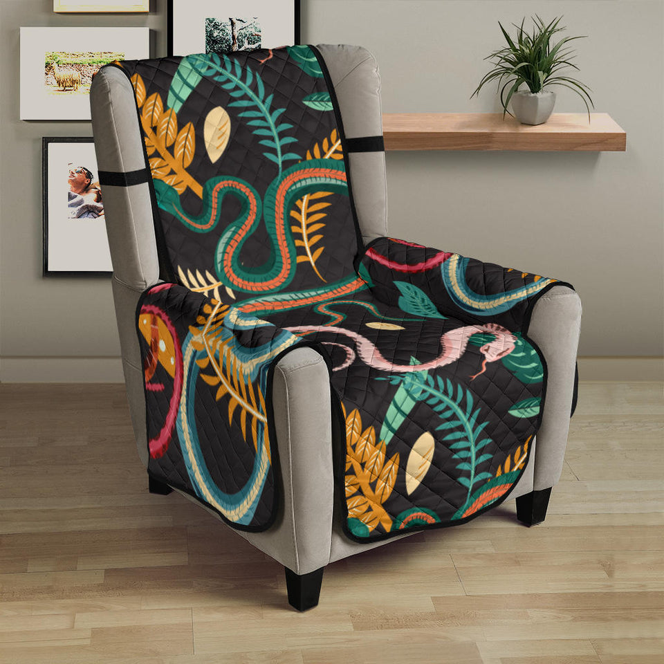 Colorful snake plant pattern Chair Cover Protector