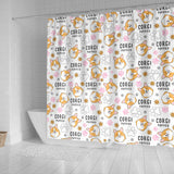 Corgi Dog Pattern Shower Curtain Fulfilled In US
