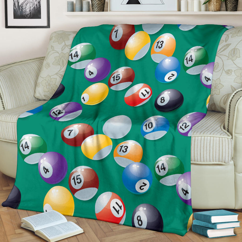 Billiard Ball Pattern Print Design 01 Premium Blanket