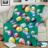 Billiard Ball Pattern Print Design 01 Premium Blanket