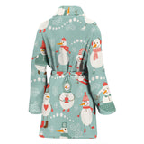 Cute Snowman Pattern Women'S Bathrobe
