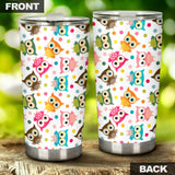 Color Cute Owl Pattern Tumbler