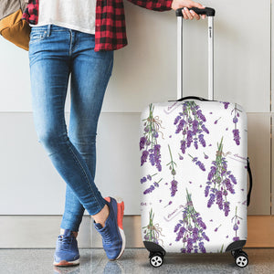 Lavender Flower Design Pattern Luggage Covers