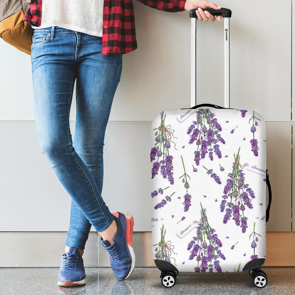 Lavender Flower Design Pattern Luggage Covers