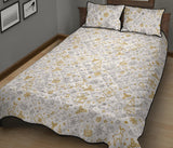 Christmas tree Christmas element Silver gold pattern Quilt Bed Set