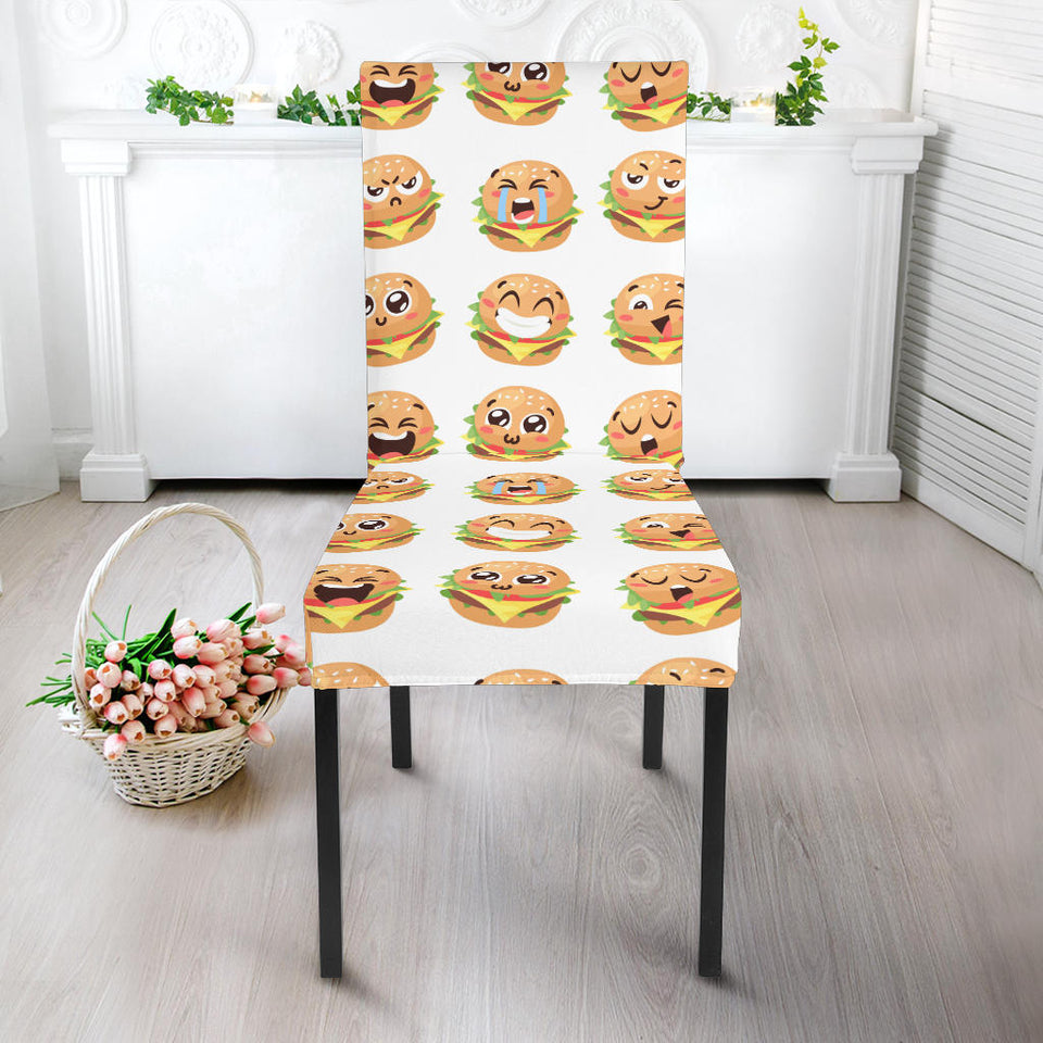 Hamburger Pattern Print Design 04 Dining Chair Slipcover