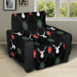 Deer Christmas new year pattern argyle Recliner Cover Protector