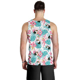 Toucan tropical flower leave pattern Men Tank Top
