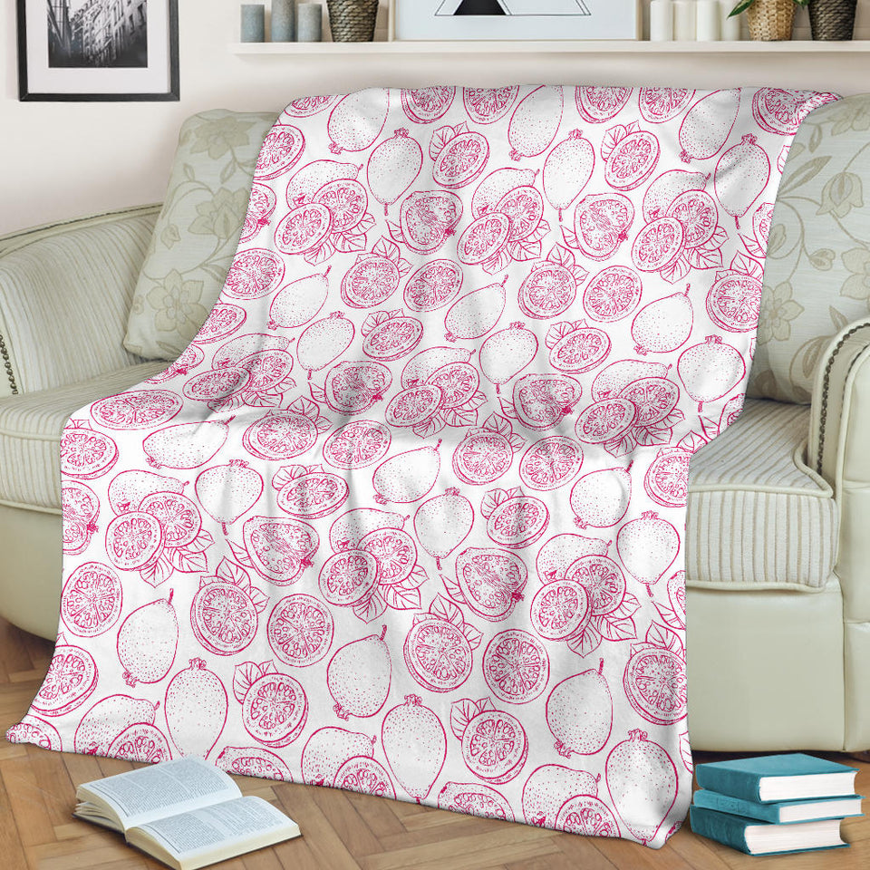 Sketch Guava Pattern Premium Blanket