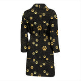 Dog Paws Pattern Print Design 05 Men's Bathrobe