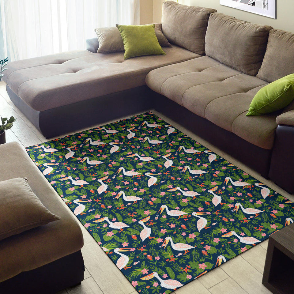 Pelican Pattern Print Design 05 Area Rug