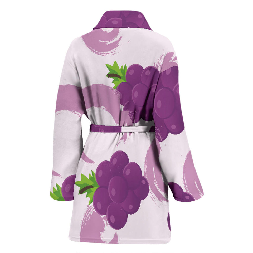 Cute Grape Pattern Women'S Bathrobe