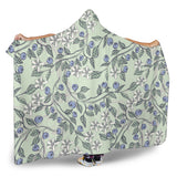 Hand Drawn Blueberry Pattern Hooded Blanket