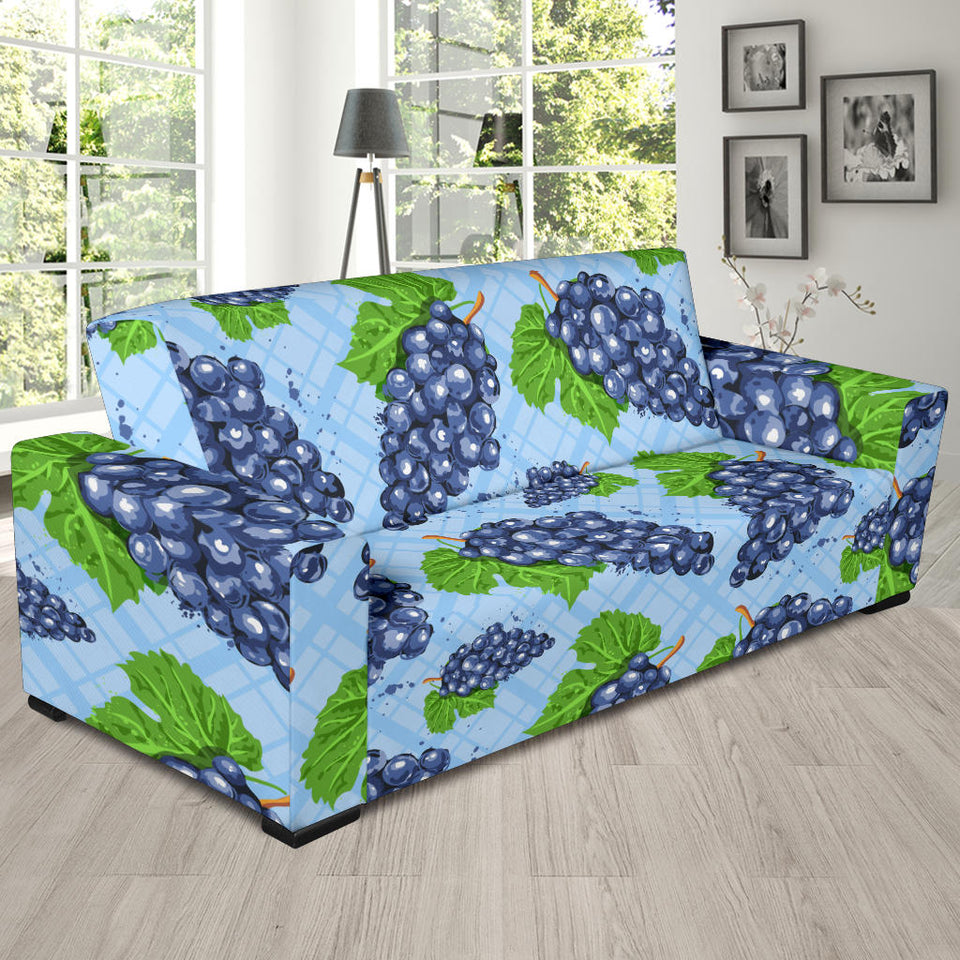Watercolor Grape Pattern Sofa Slipcover