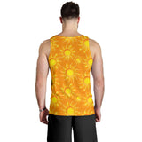 Sun orange background Men Tank Top