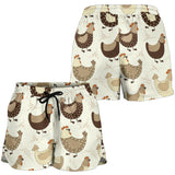 Cute Rooster Chicken Cock Women Shorts