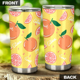 Grapefruit Yellow Background Tumbler
