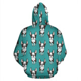Hand Drawn Boston Terrier Dog Pattern Men Women Pullover Hoodie