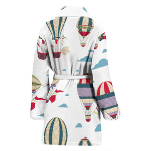 Hot Air Balloon Pattern Women'S Bathrobe
