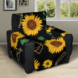 sunflower golden polygonal shapes Recliner Cover Protector