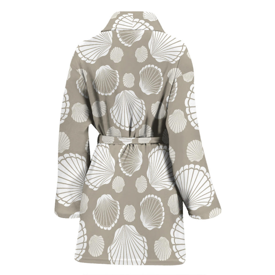 Scallop Shell Pattern Women'S Bathrobe