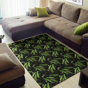 Green Peas Pattern Print Design 02 Area Rug