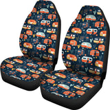 Camper Van Pattern Print Design 05 Universal Fit Car Seat Covers