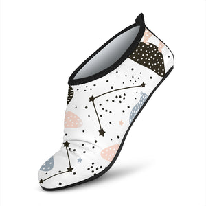 Polar Bears Star Poka Dot Pattern Aqua Shoes