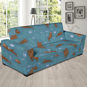 Sea Otters Pattern Sofa Slipcover