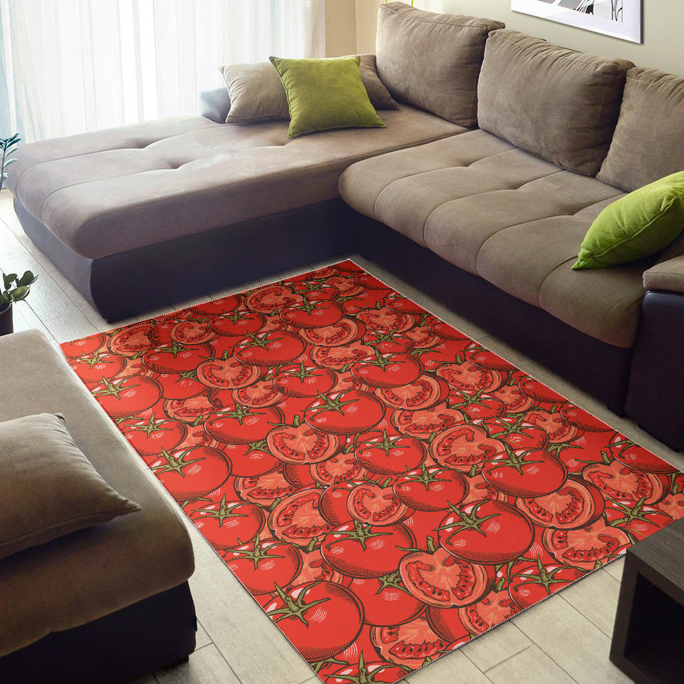Red Tomato Pattern Area Rug
