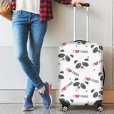 Hand Drawn Faces Of Pandas Pattern Cabin Suitcases Luggages