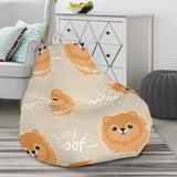 Cute Brown Pomeranian Puppy Bean Bag Cover