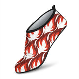 Fire Flame Symbol Design Pattern Aqua Shoes