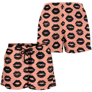 Lips Pattern Print Design 02 Women Shorts
