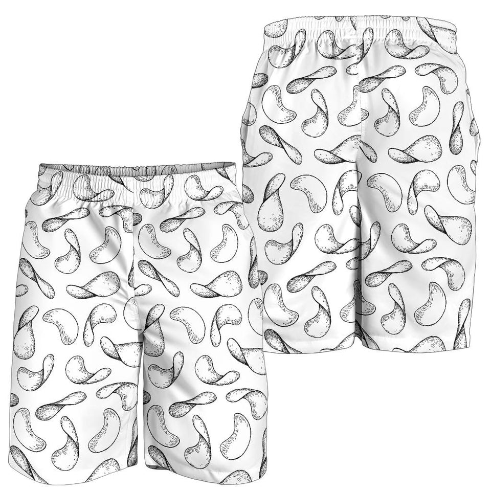 Potato Chips Pattern Print Design 04 Men Shorts