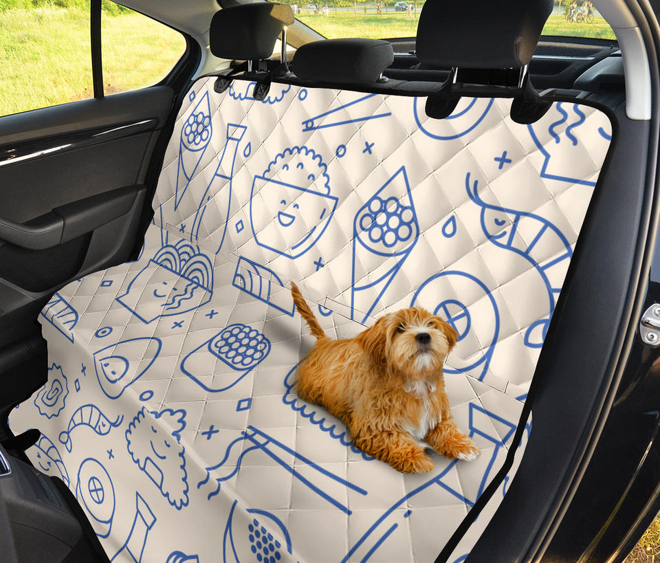 Cute Sushi Icon Pattern Dog Car Seat Covers