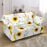 Beautiful Sunflowers Pattern Loveseat Couch Slipcover