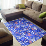 White Bengal Tigers Pattern Area Rug