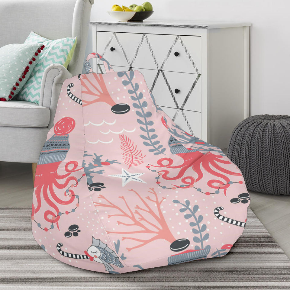 Octopus Winter Hat Garland Fish Candy Seaweed Coral Starfish Bean Bag Cover