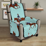 Horses running horses rider pattern Chair Cover Protector