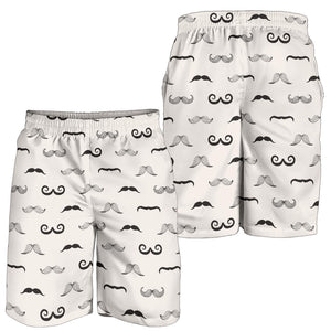 Mustache Beard Pattern Print Design 05 Men Shorts