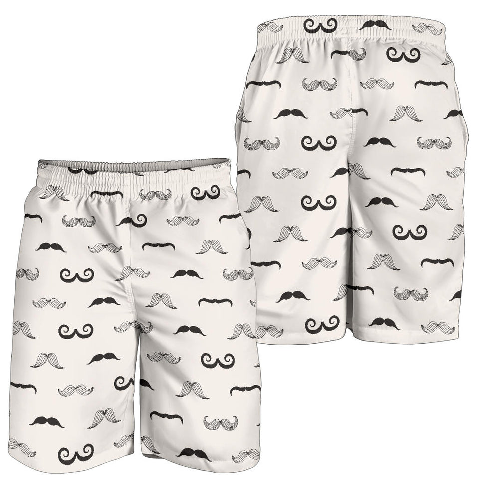 Mustache Beard Pattern Print Design 05 Men Shorts