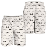 Mustache Beard Pattern Print Design 05 Men Shorts