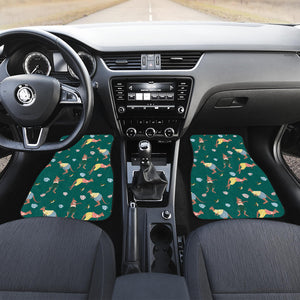 Kangaroo Leaves Pattern Front Car Mats