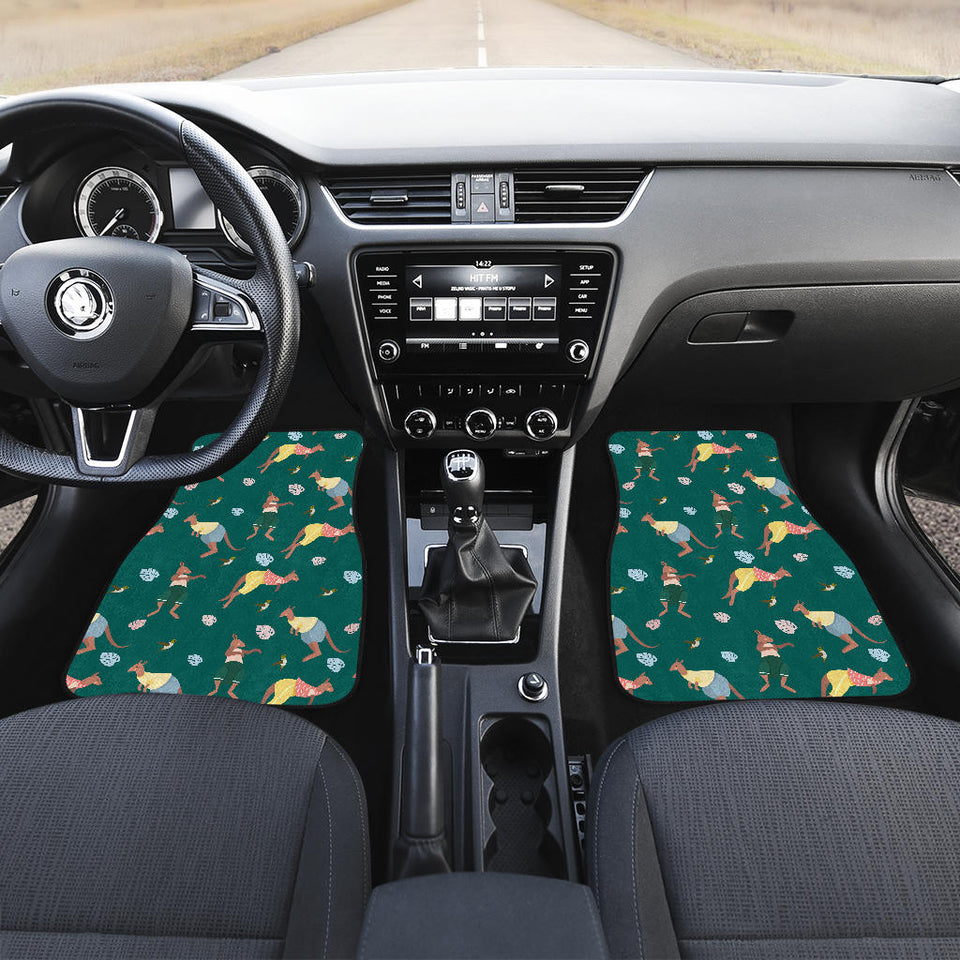 Kangaroo Leaves Pattern Front Car Mats