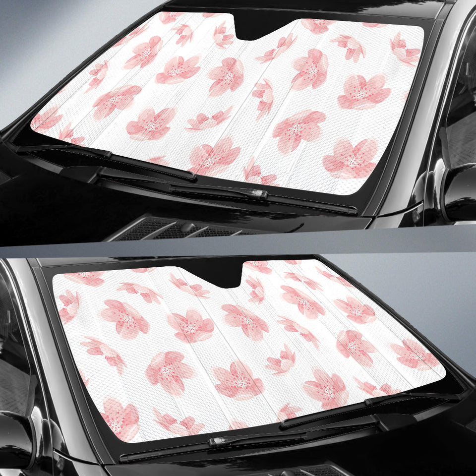 Pink Sakura Cherry Blossom Pattern Car Sun Shade