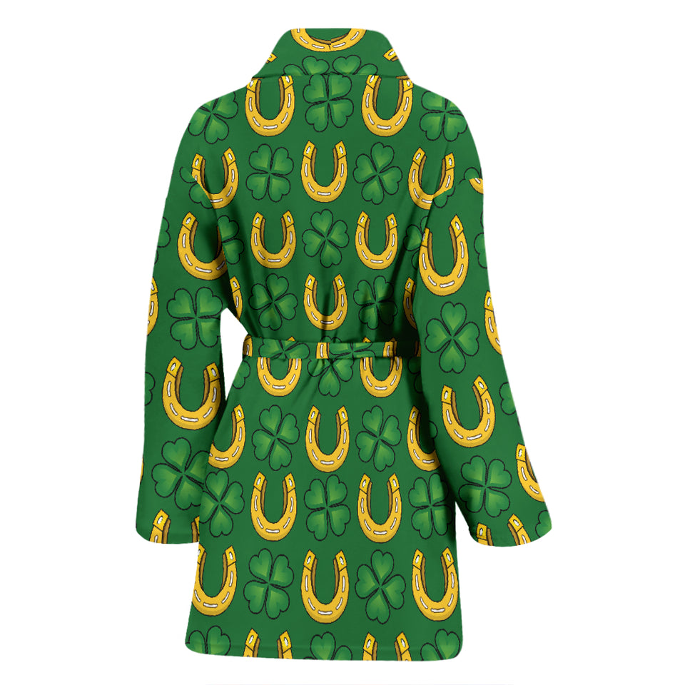 Horseshoes Pattern Print Design 05 Women's Bathrobe